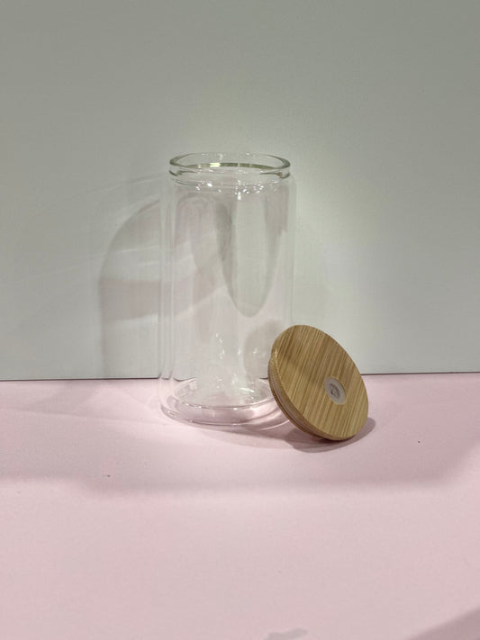 Glass Snowglobe 16oz with UV wrap and glitter