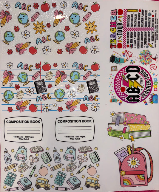 Back to school bundle sheet