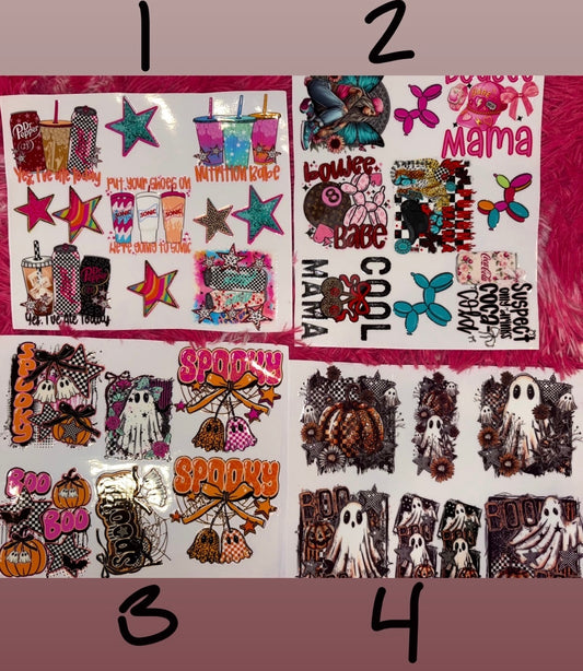 8” assorted sticker sheet