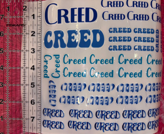 Name sheet (free customization) put name & color at checkout in notes